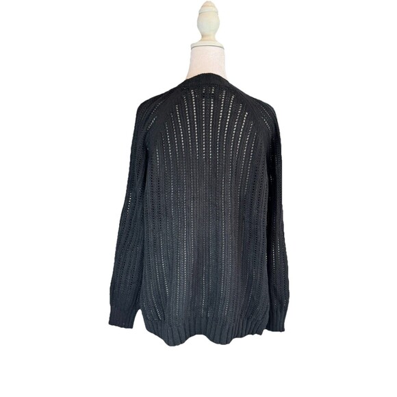 Juniors' SO Cardigan Size Xs Black Open Front Long Sleeve Pockets Ribbed Cuffs - Picture 4 of 7